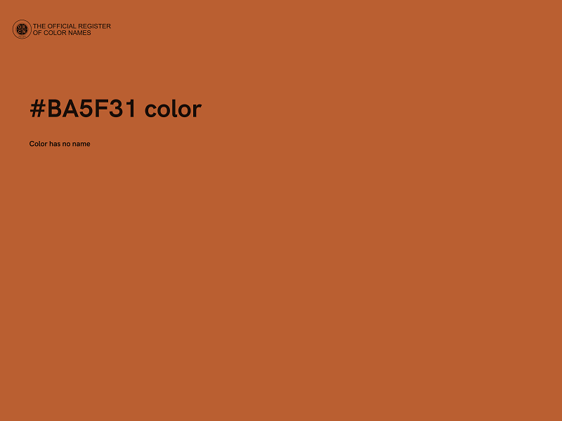 #BA5F31 color image