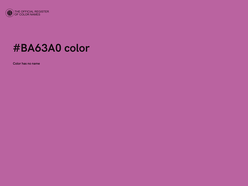 #BA63A0 color image