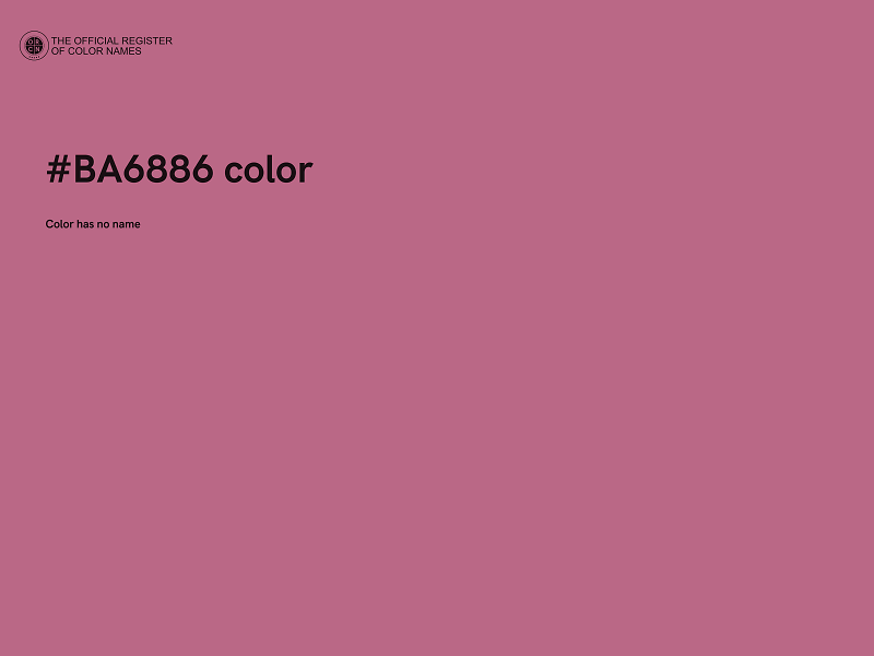 #BA6886 color image