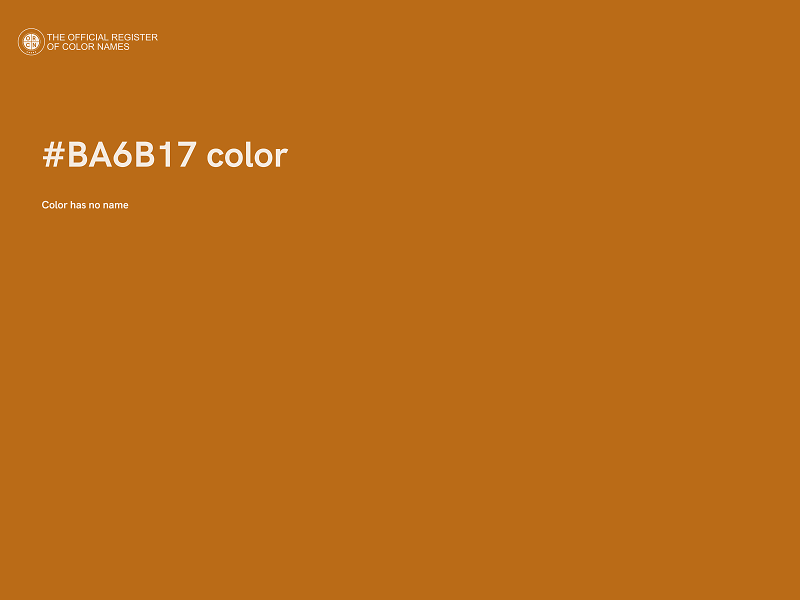 #BA6B17 color image