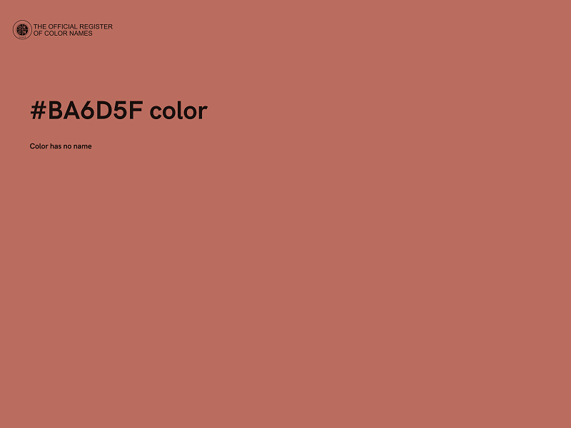 #BA6D5F color image