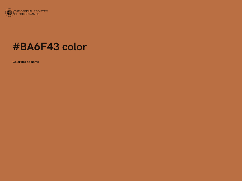 #BA6F43 color image