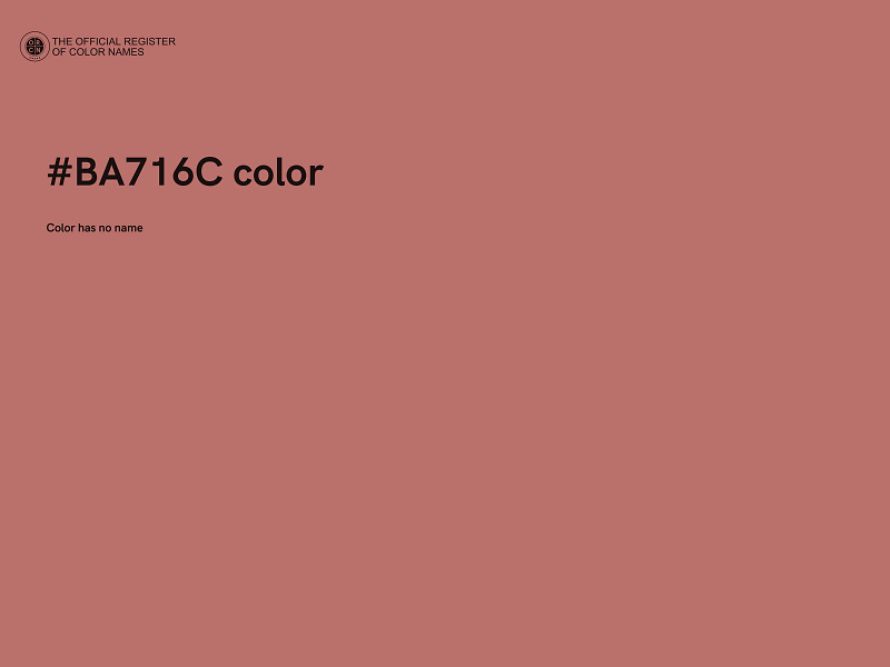 #BA716C color image