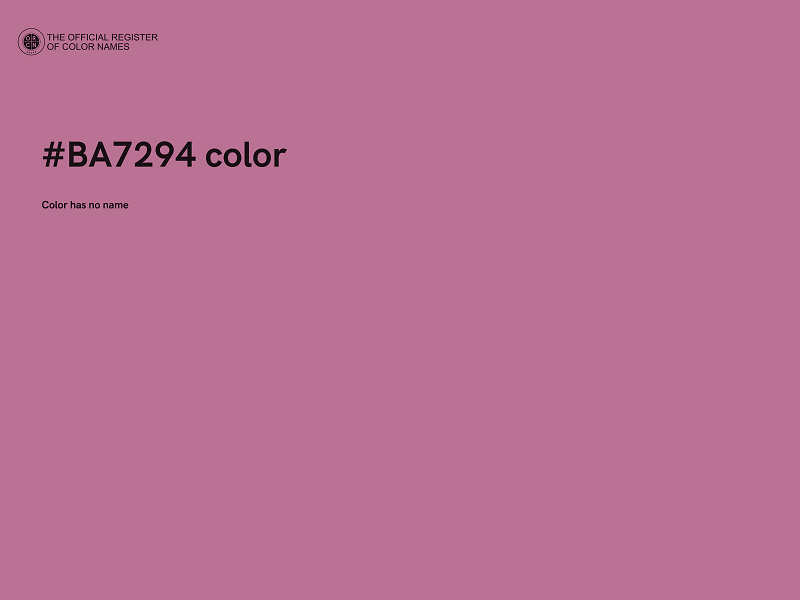 #BA7294 color image