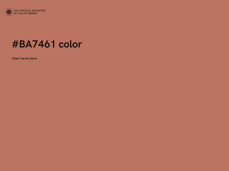 #BA7461 color image