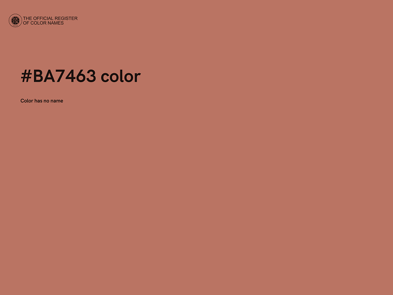 #BA7463 color image