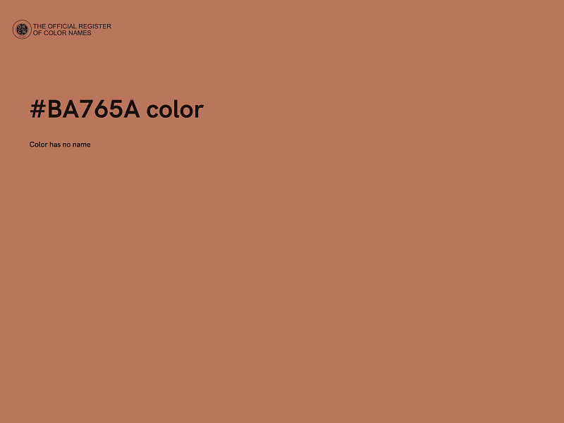 #BA765A color image