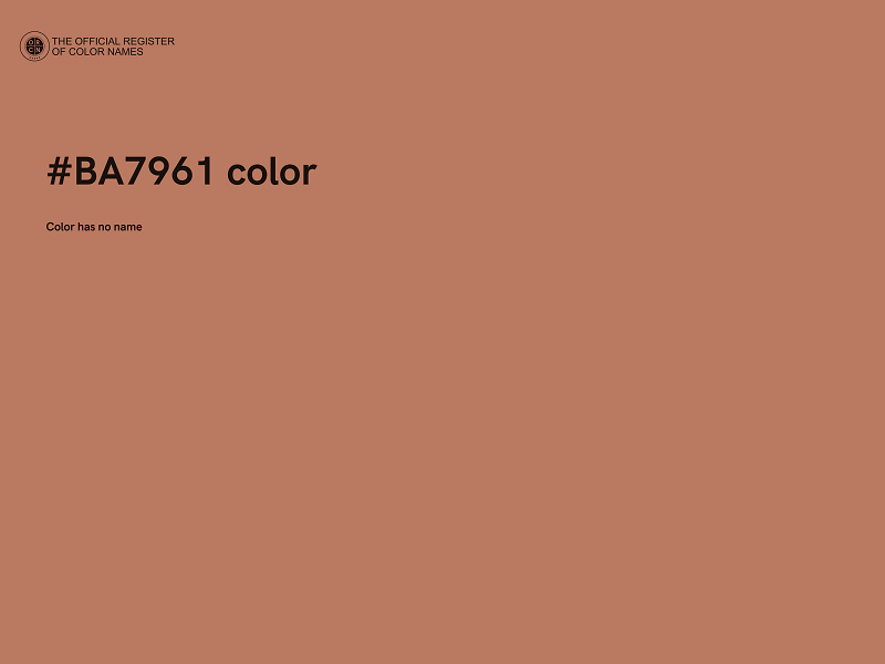 #BA7961 color image