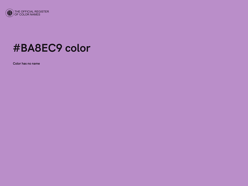 #BA8EC9 color image