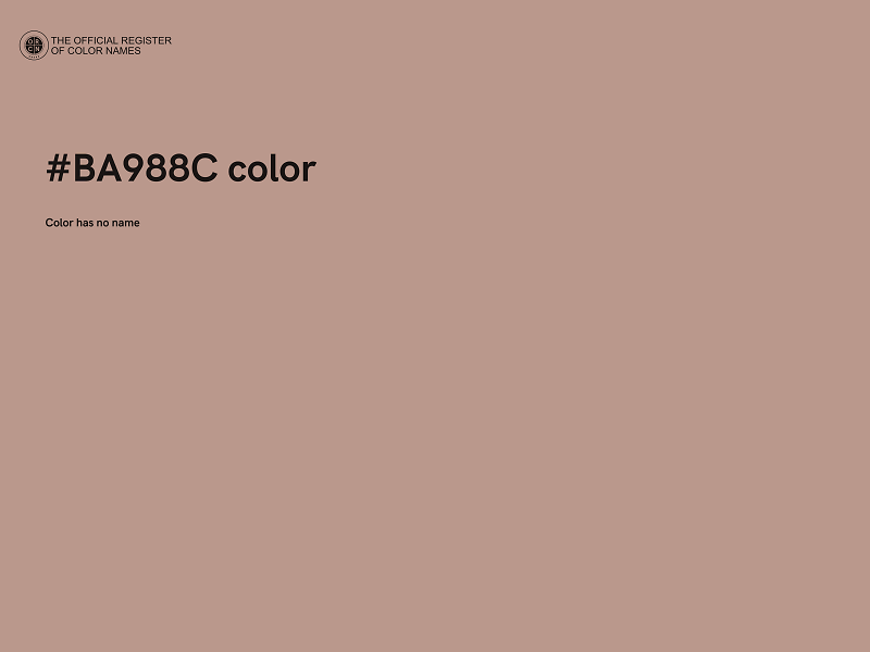 #BA988C color image