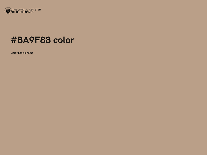 #BA9F88 color image