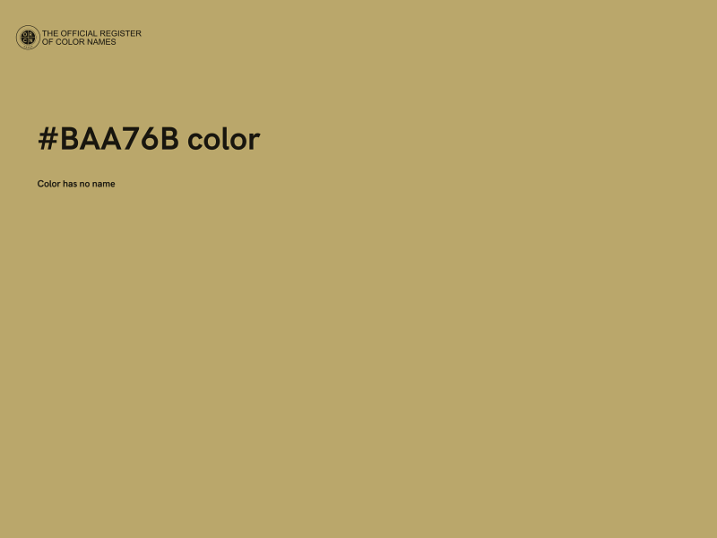 #BAA76B color image