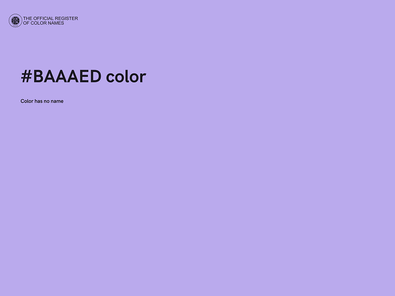 #BAAAED color image