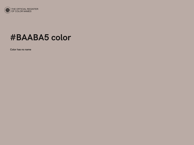 #BAABA5 color image