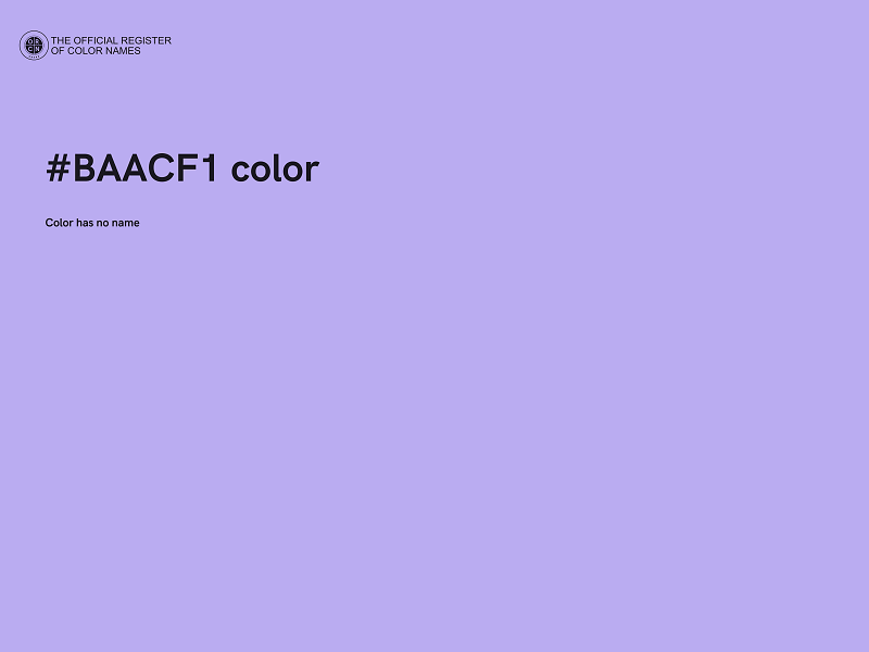 #BAACF1 color image