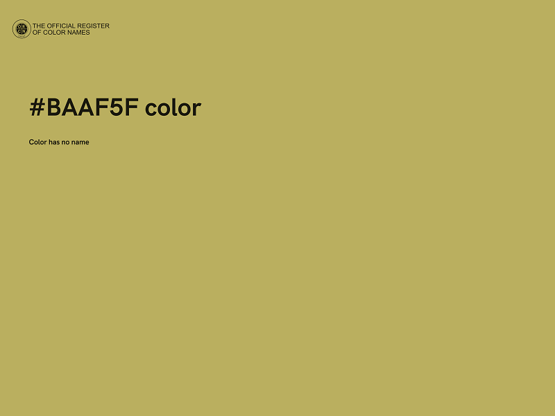 #BAAF5F color image