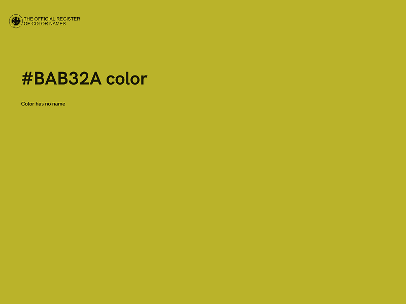 #BAB32A color image