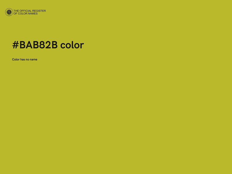 #BAB82B color image