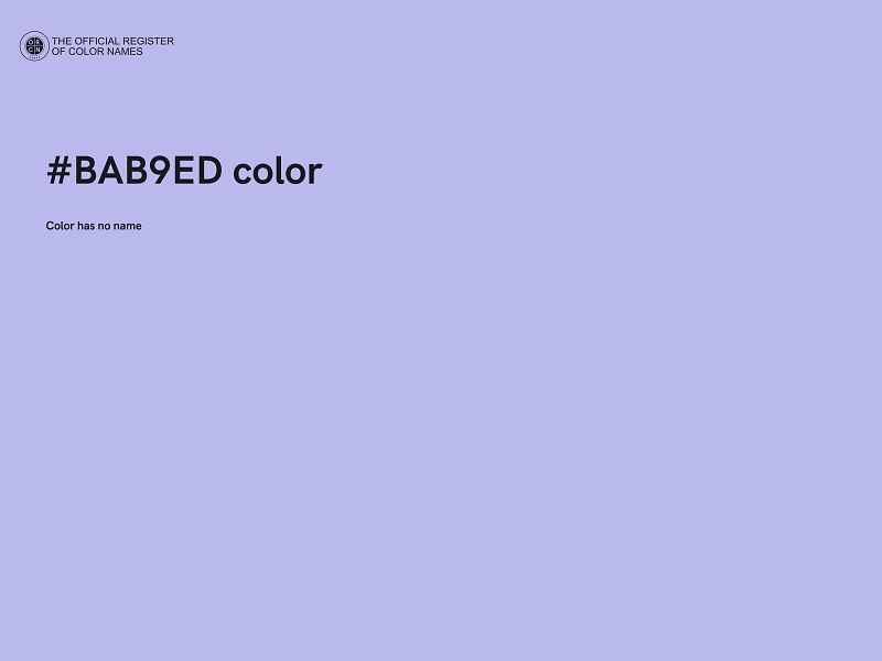 #BAB9ED color image