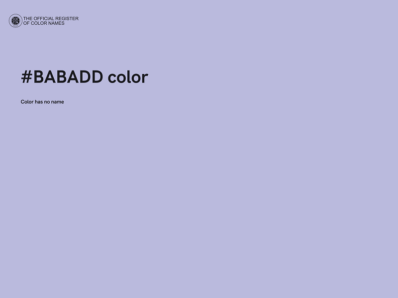 #BABADD color image