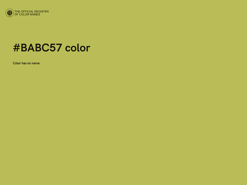 #BABC57 color image