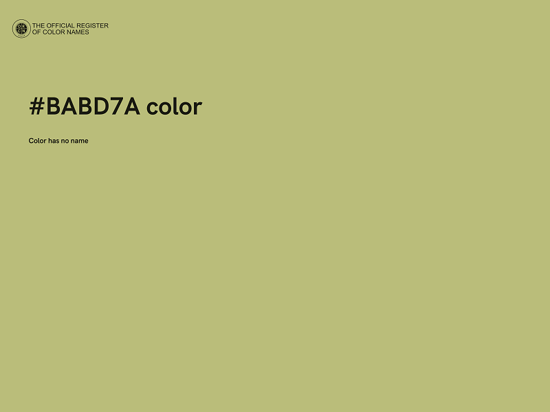 #BABD7A color image