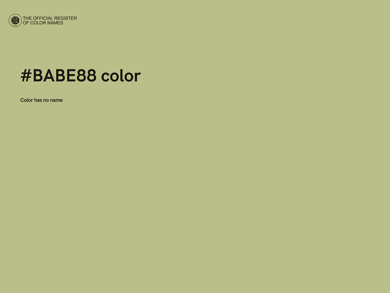 #BABE88 color image