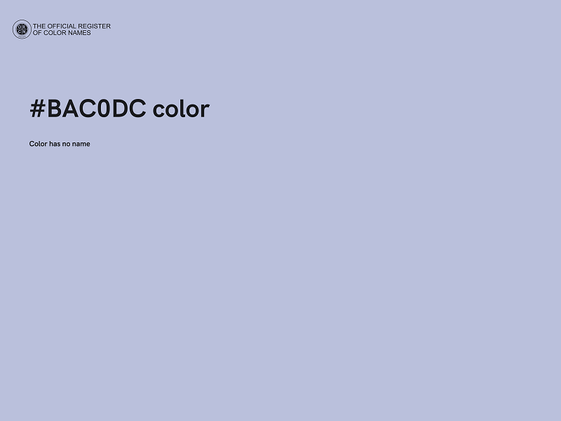 #BAC0DC color image