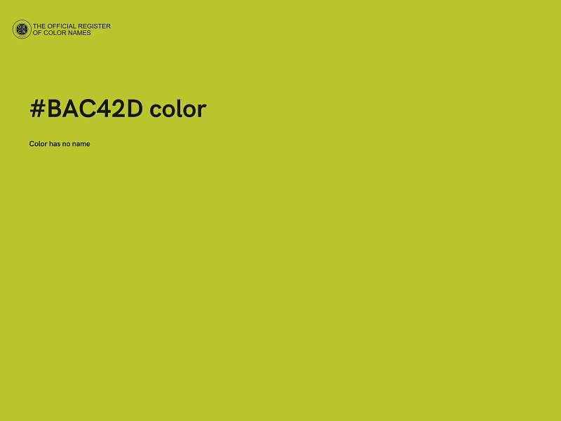 #BAC42D color image