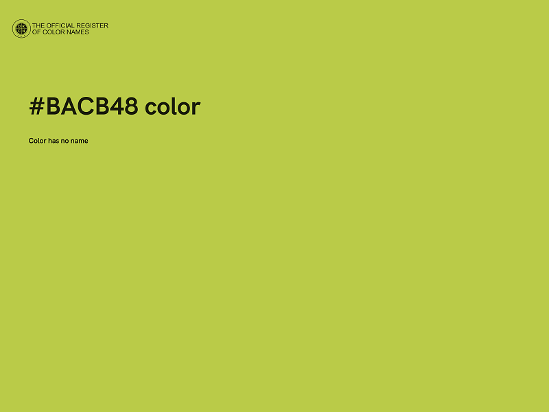 #BACB48 color image