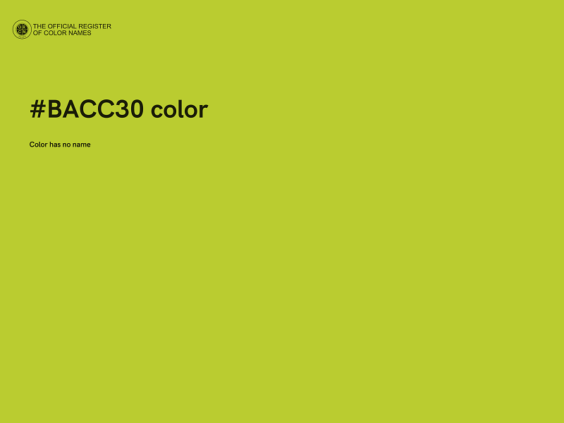 #BACC30 color image