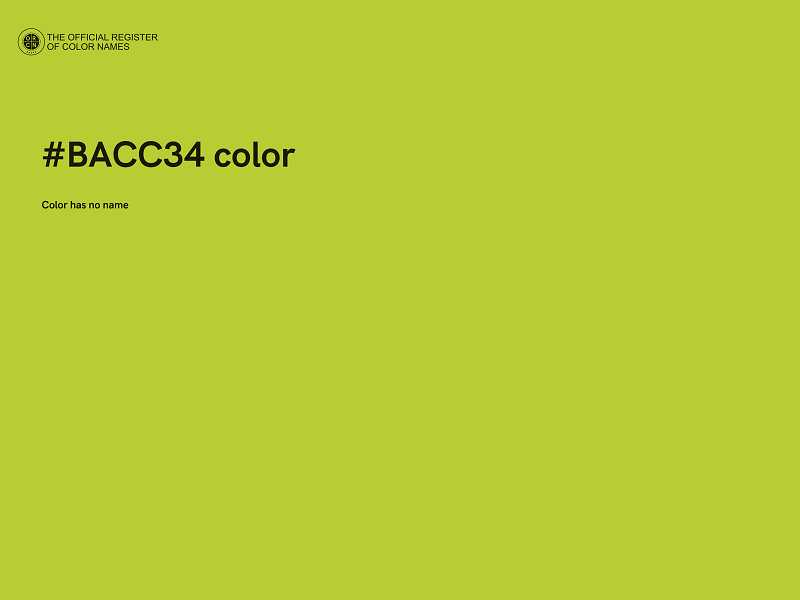 #BACC34 color image