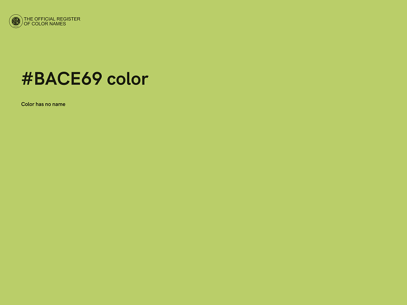 #BACE69 color image