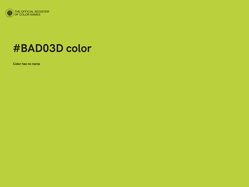 #BAD03D color image