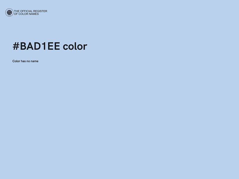 #BAD1EE color image