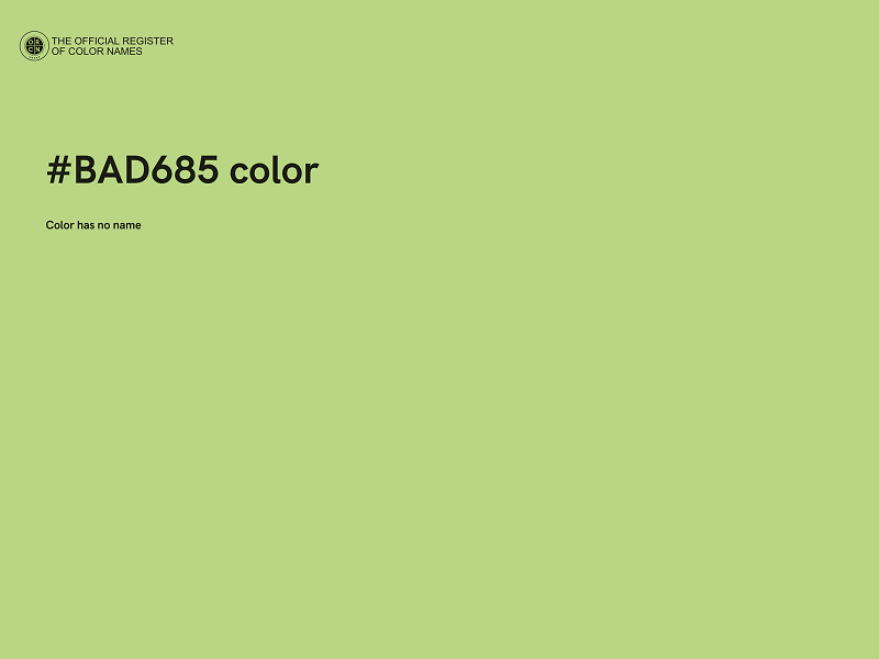 #BAD685 color image