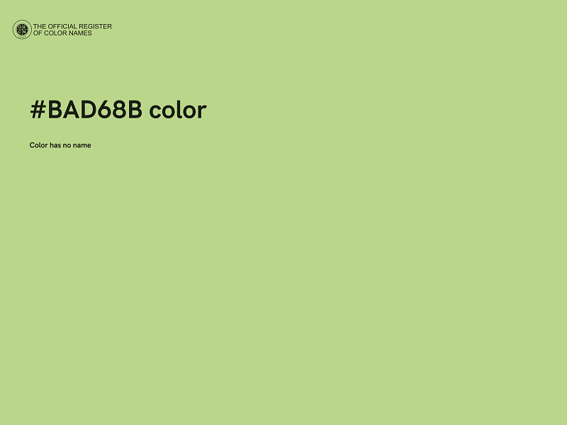 #BAD68B color image