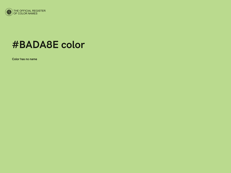 #BADA8E color image