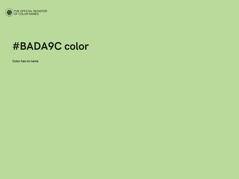 #BADA9C color image