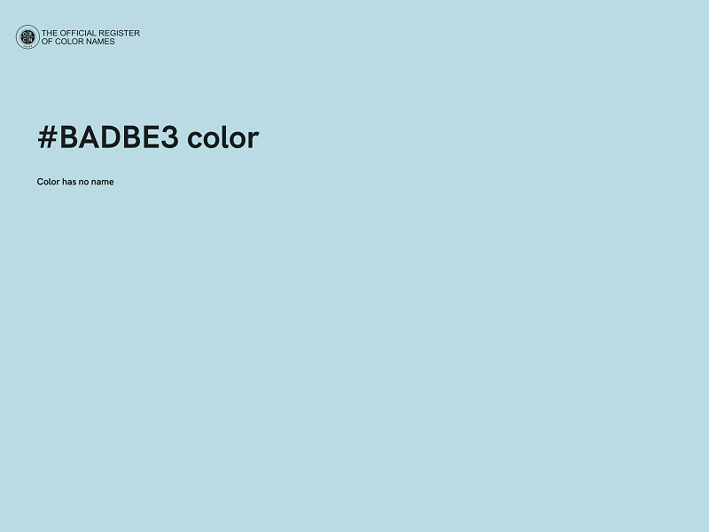 #BADBE3 color image