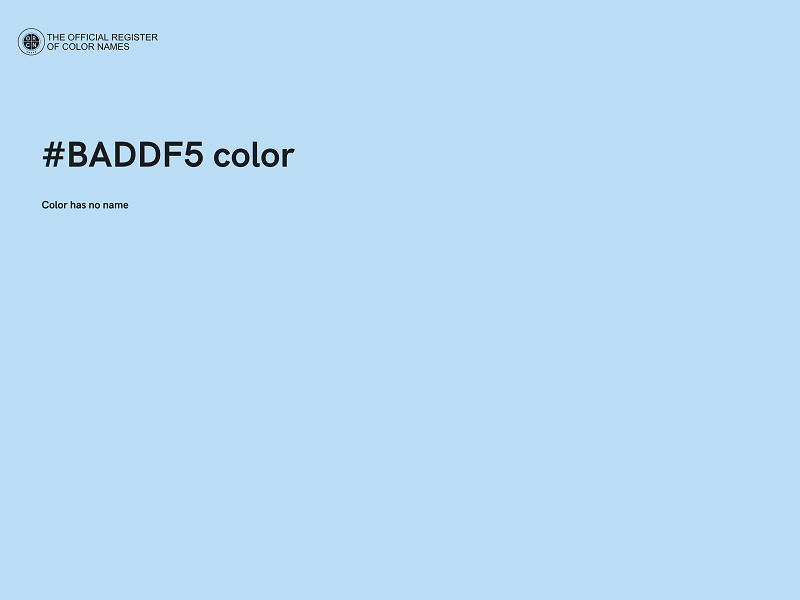 #BADDF5 color image