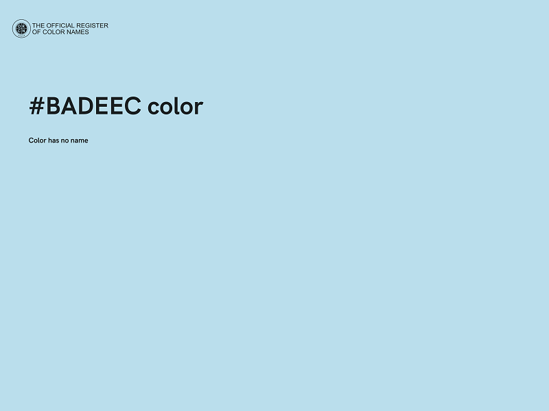 #BADEEC color image