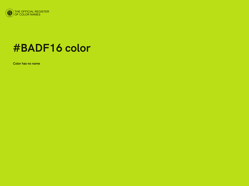 #BADF16 color image