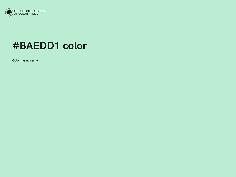 #BAEDD1 color image