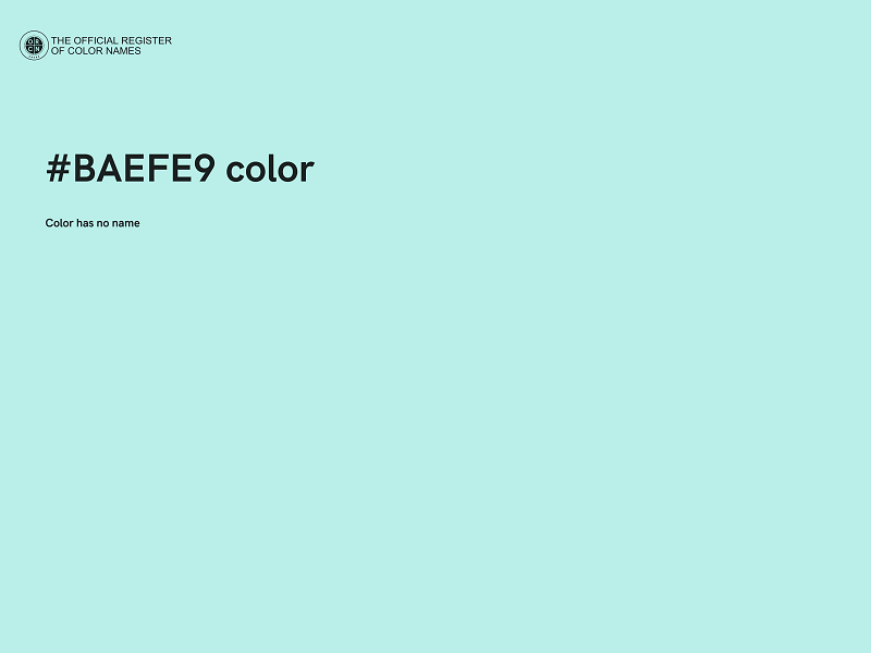 #BAEFE9 color image