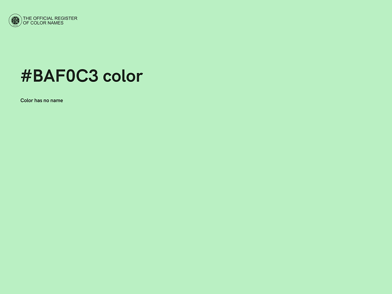 #BAF0C3 color image