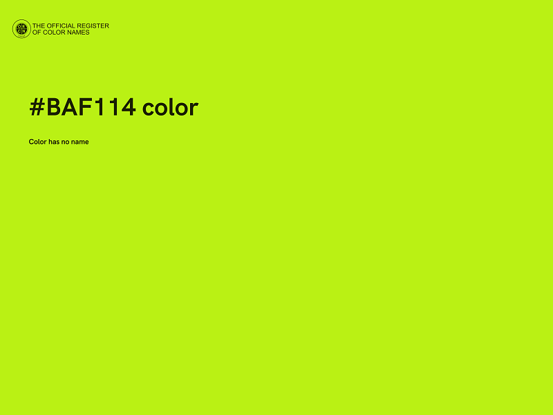 #BAF114 color image