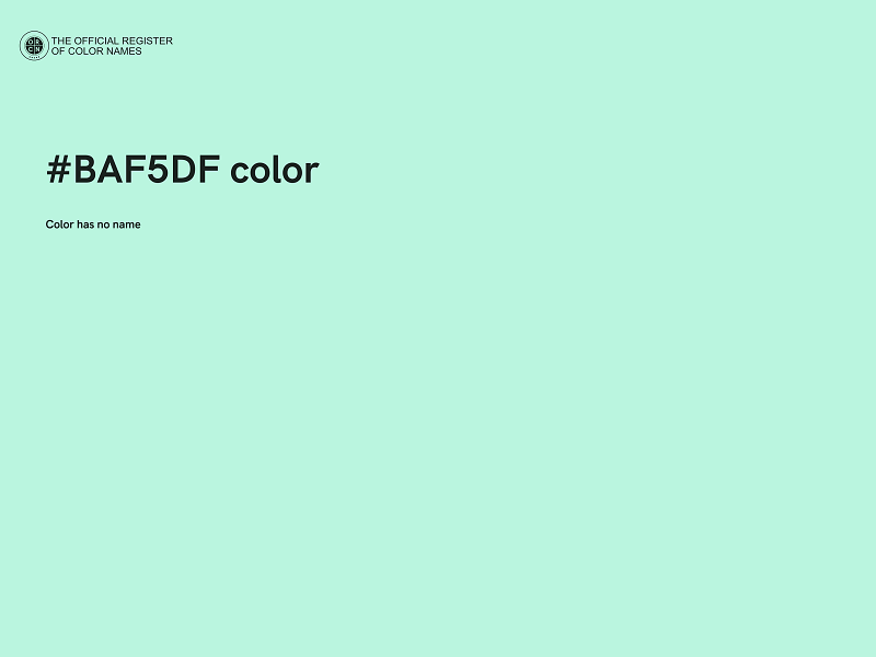 #BAF5DF color image