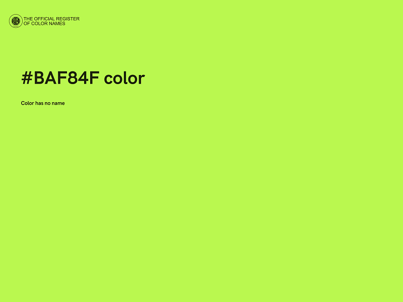 #BAF84F color image