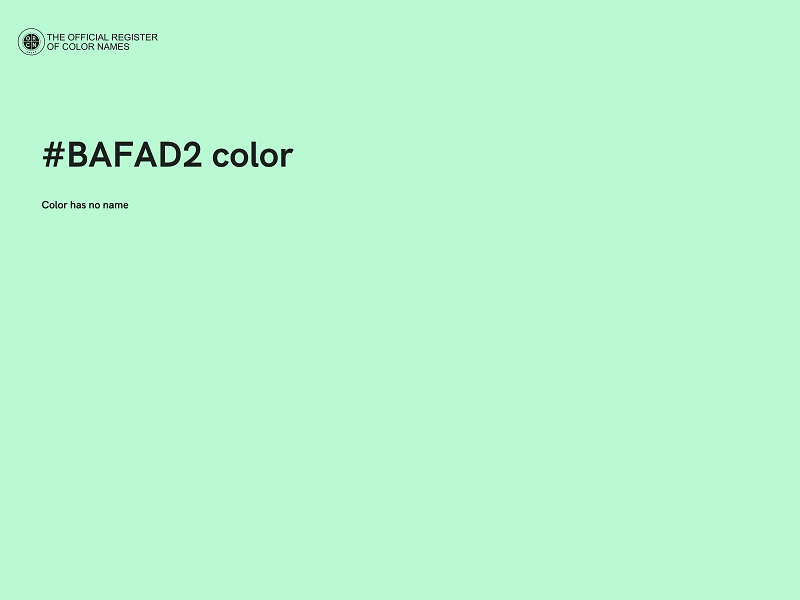 #BAFAD2 color image